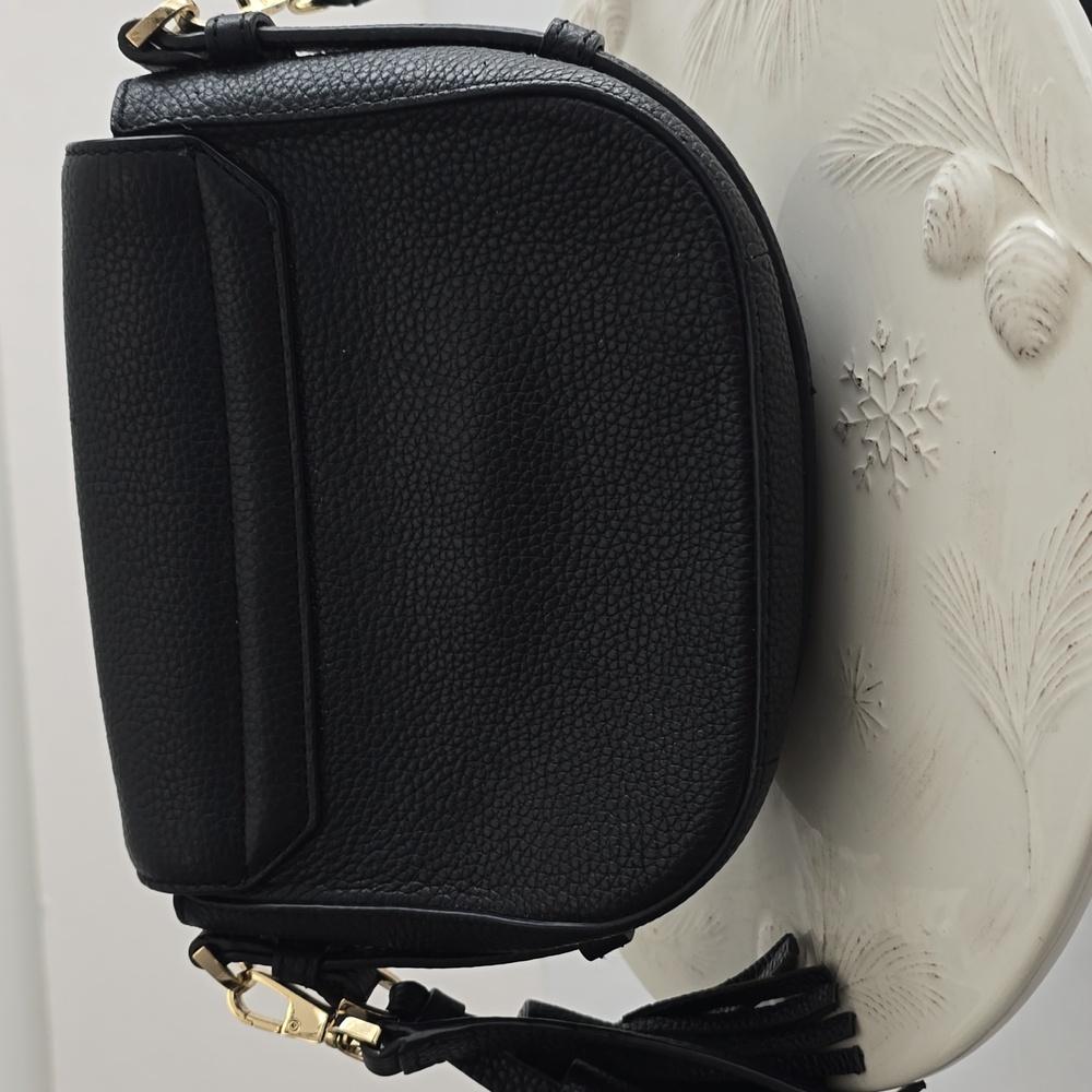 Kate Spade Orchard Street Penelope Pebbled Leather Crossbody Tassel Bag Black - Picture 3 of 16